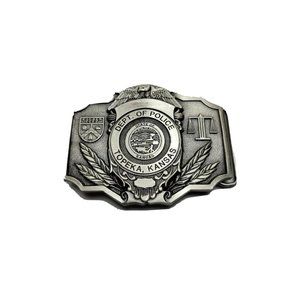 Vintage Topeka Kansas Dept of Police Belt Buckle